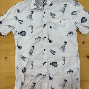Men's White Nautical Print Shirt